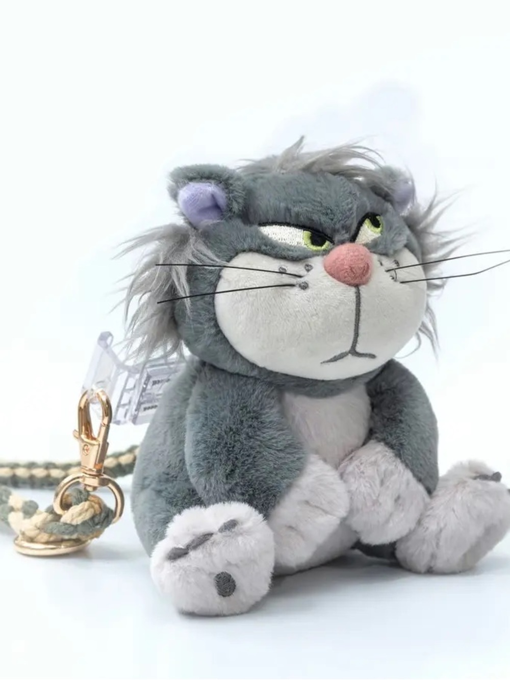 Disney limited Cinderella Lucifer Cat doll Plush Shoulder Cellphone Bag - Picture 4 of 9